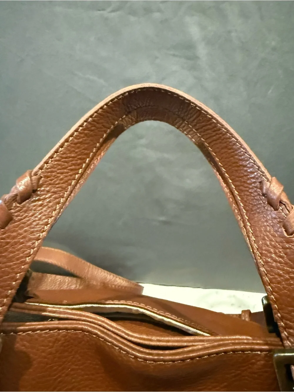 Frye Cognac Leather Double-Handle Tote
